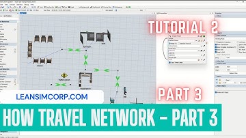 Travel Networks in flexsim | A* navigation in flexsim tutorial | flexsim simulation | Part 3