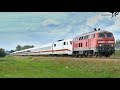 Eisenbahn Verkehr in die Schweiz wird über die Nebenbahn geschleppt wegen Sperrung Rheintalbahn