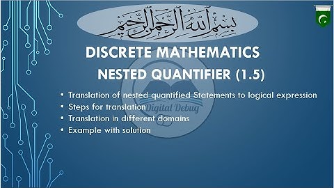 Nested Quantifiers | Translating English Statements to quantified expression (1.5) -اردو / हिंदी