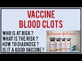 Blood clots after vaccination | Johnson & Johnson AstraZeneca | What you need to know