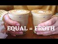 How to froth and split milk equally making two coffees at a time barista tips