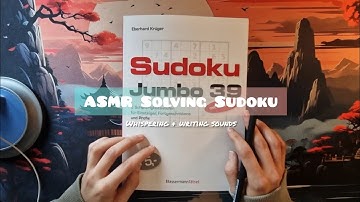 ASMR Solving Sudoku Puzzles for you to Sleep | Whispering + Writing Sounds