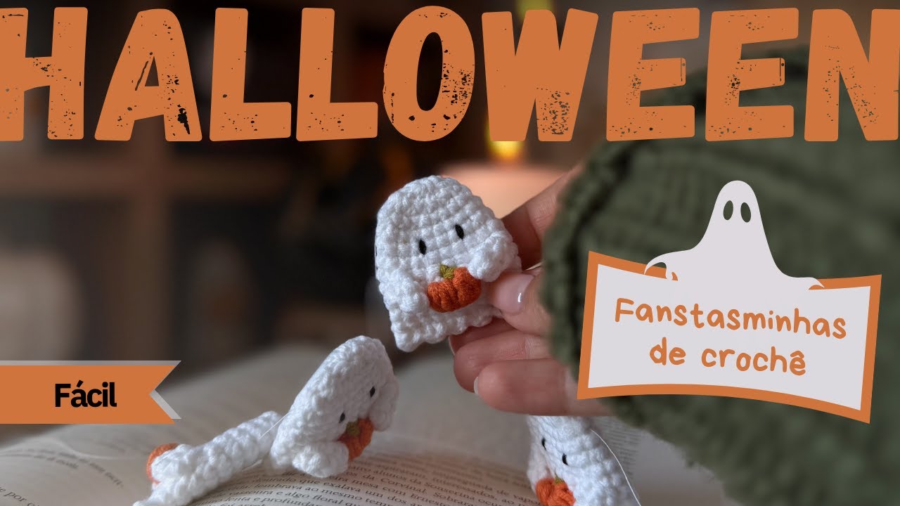 Fantasminha de Crochê Amigurumi 👻 |  PASSO A PASSO + Ideia de Varal Decorativo para Halloween