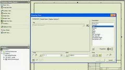 Autodesk Inventor 11 tutorial #32 "Drawings"