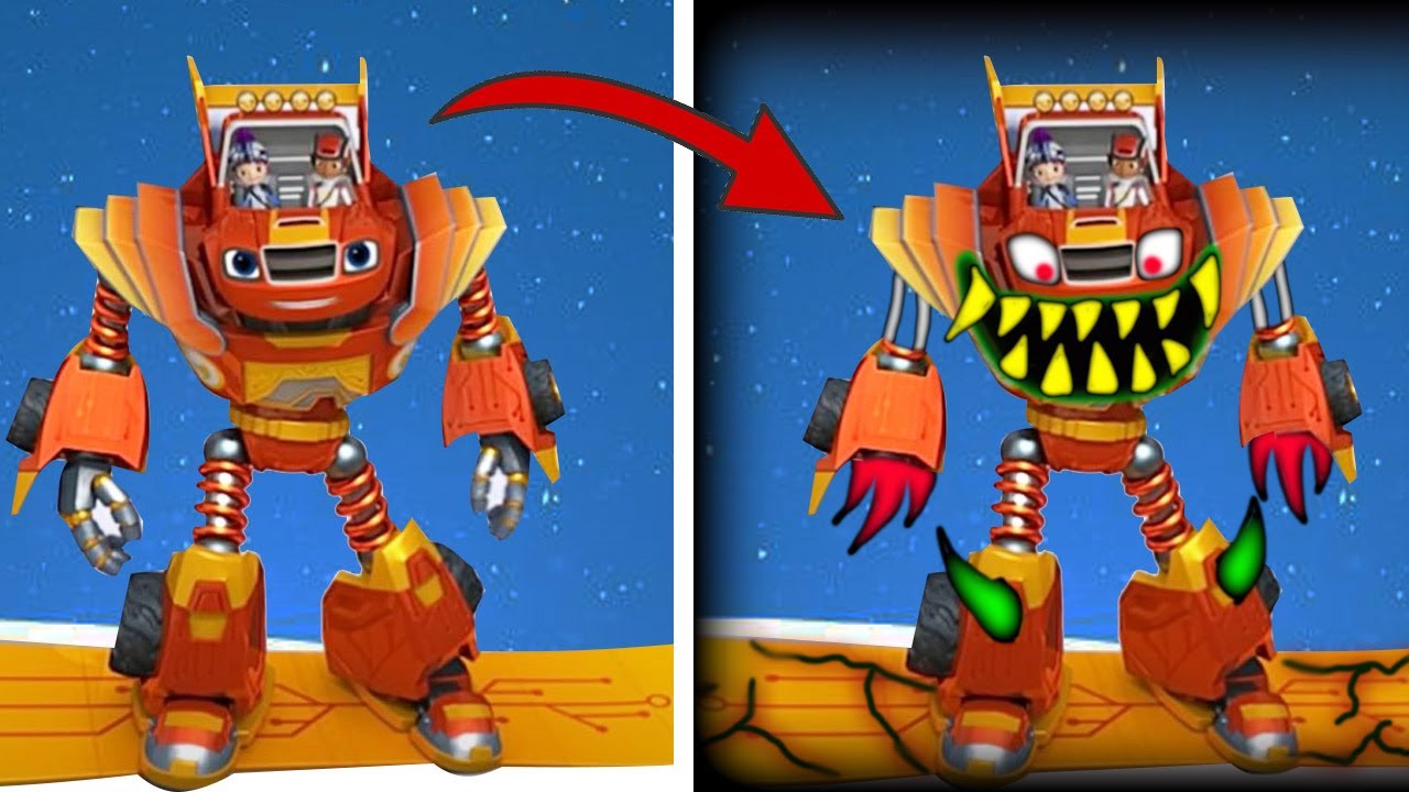 Blaze and the Monster Machine ROBOT RIDERS WINTERS As Horror Version ...