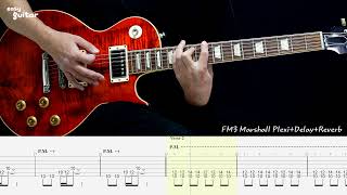 The Beatles - Come Together Guitar Lesson With Tab(Slow Tempo)