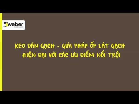 Video ƯU ĐIỂM CỦA KEO DÁN GẠCH WEBER - youtube