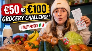 Grocery Shopping in Italy on a Budget — €50 vs €100 Supermarket Challenge
