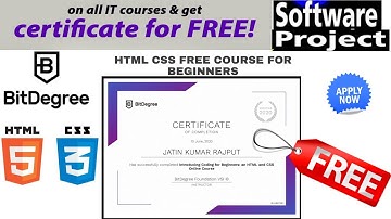 Web development Free Course With Certificate | HTML | Css | Bitdegree