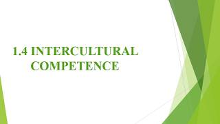 GRADE 10: CSL | 1.4 Intercultural Competence