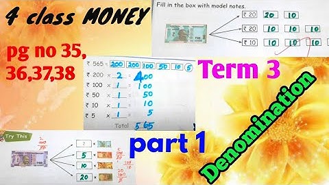 4 class Maths- MONEY- Unit 5- Try this and Activity - part 1- pg no 35,36,37,38- Term 3 samacheer