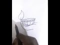 beautiful diwali drawing. diya drawing. diwali festival drawing. girl with diya drawing. Dhanteras
