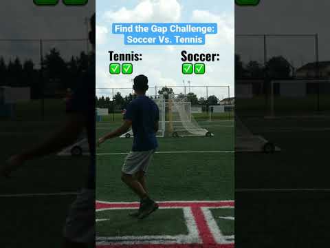 Tennis Vs. Soccer FIND THE GAP CHALLENGE! #Shorts