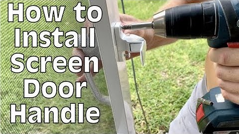How to install a screen door pushbutton handle and latch catch