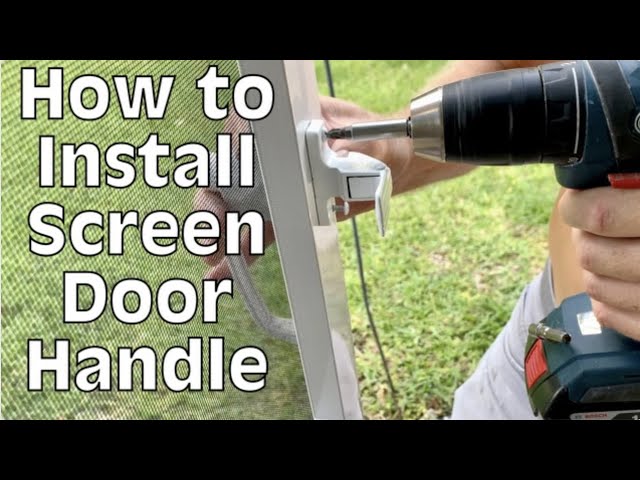 How to install a screen door pushbutton handle and latch catch