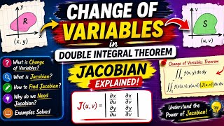 Change of Variables in Double Integrals | Jacobian Explained Easily | Formula, Method & Applications