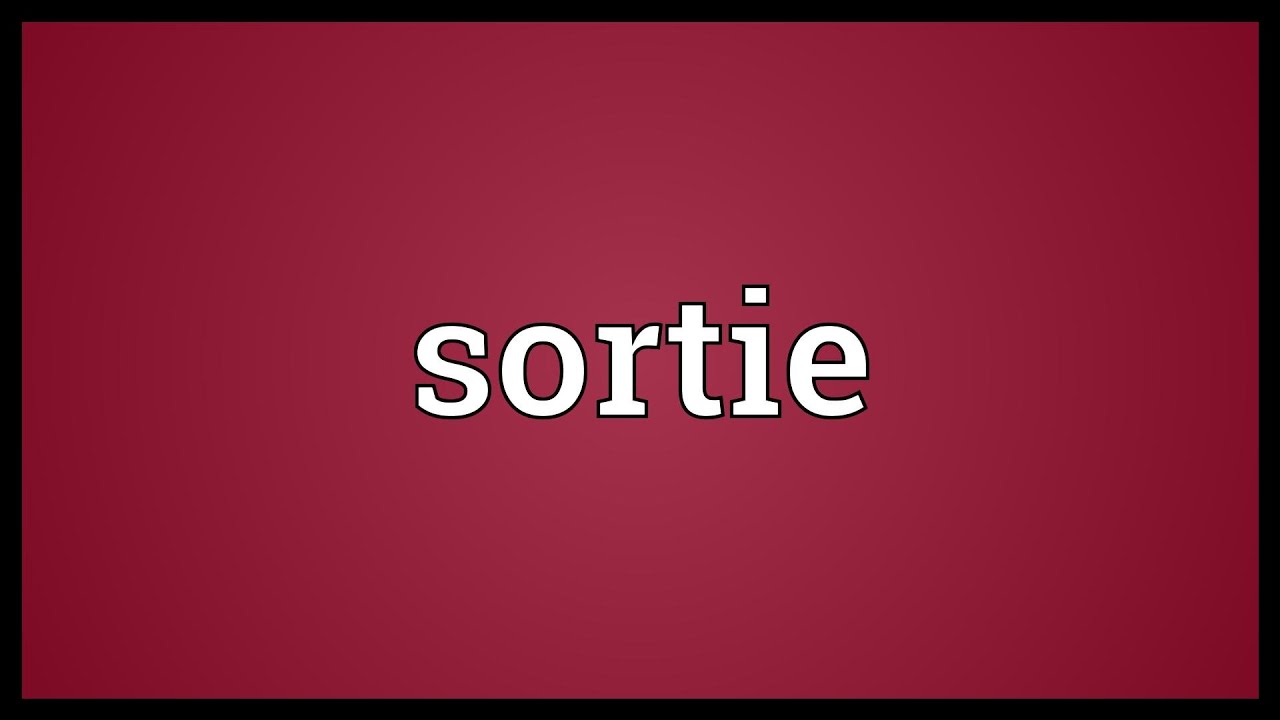 Sortie Meaning YouTube