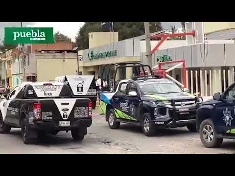 Hieren a custodio tras asalto a camioneta de valores en la Cleotilde Torres en Puebla