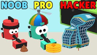 NOOB vs PRO vs HACKER in Clean Up 3D screenshot 3