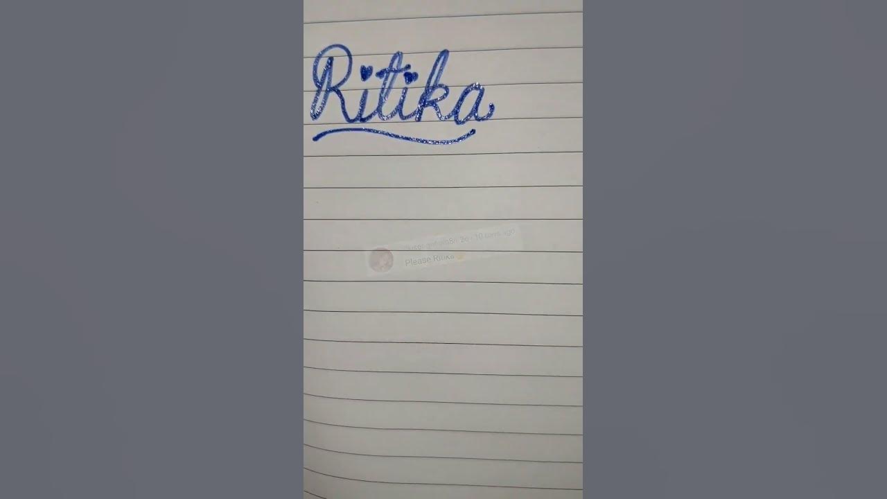 Writing name "Ritika" (on request) handwriting writing khushitumhari