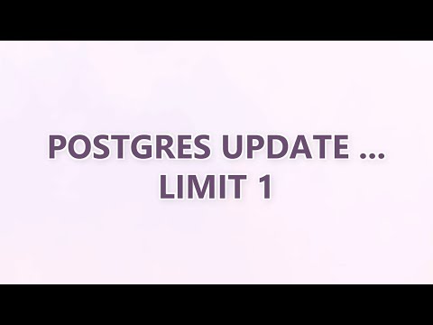 Postgres UPDATE ... LIMIT 1