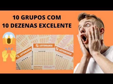 LOTOMANIA - 10 grupos de 10 dezenas da Lotomania EXCELENTE