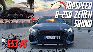 653 PS MTM Audi RS3 8Y Highspeed, Zeiten messen & Sound 🔥🔥🔥