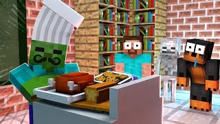 Monster School: COOKING CHALLENGE!! - Minecraft Animation