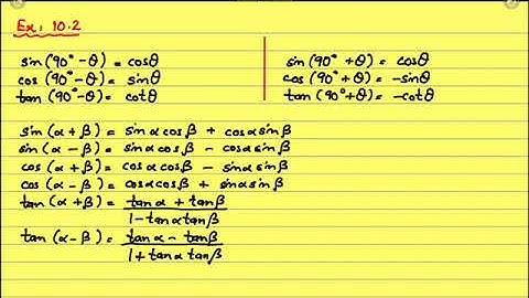 XI Math Chap 10 - Trigonometric Identities Ex 10.2 Solution by Sir Ahsan Abdullah Patel - Part 2