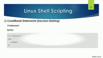 linux administrator:34   Overview of conditional execution