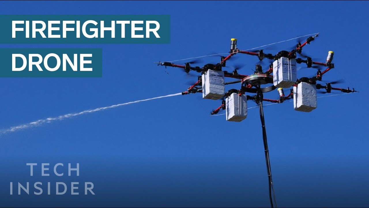 Hykler Offentliggørelse Messing Drone Could Help Firefighters By Putting Out Fires - YouTube