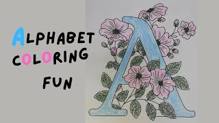 Kids Alphabet Coloring: A-Z Coloring Book & Educational Fun! Part-1 for A