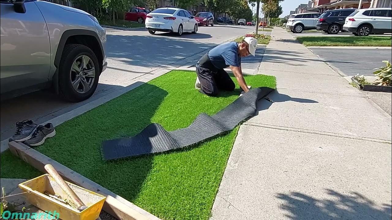 How to Install Artificial Grass on Dirt YouTube