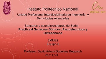 Práctica 4: Sensores Sónicos, Piezoeléctricos y Ultrasónicos. Ejercicio 3.