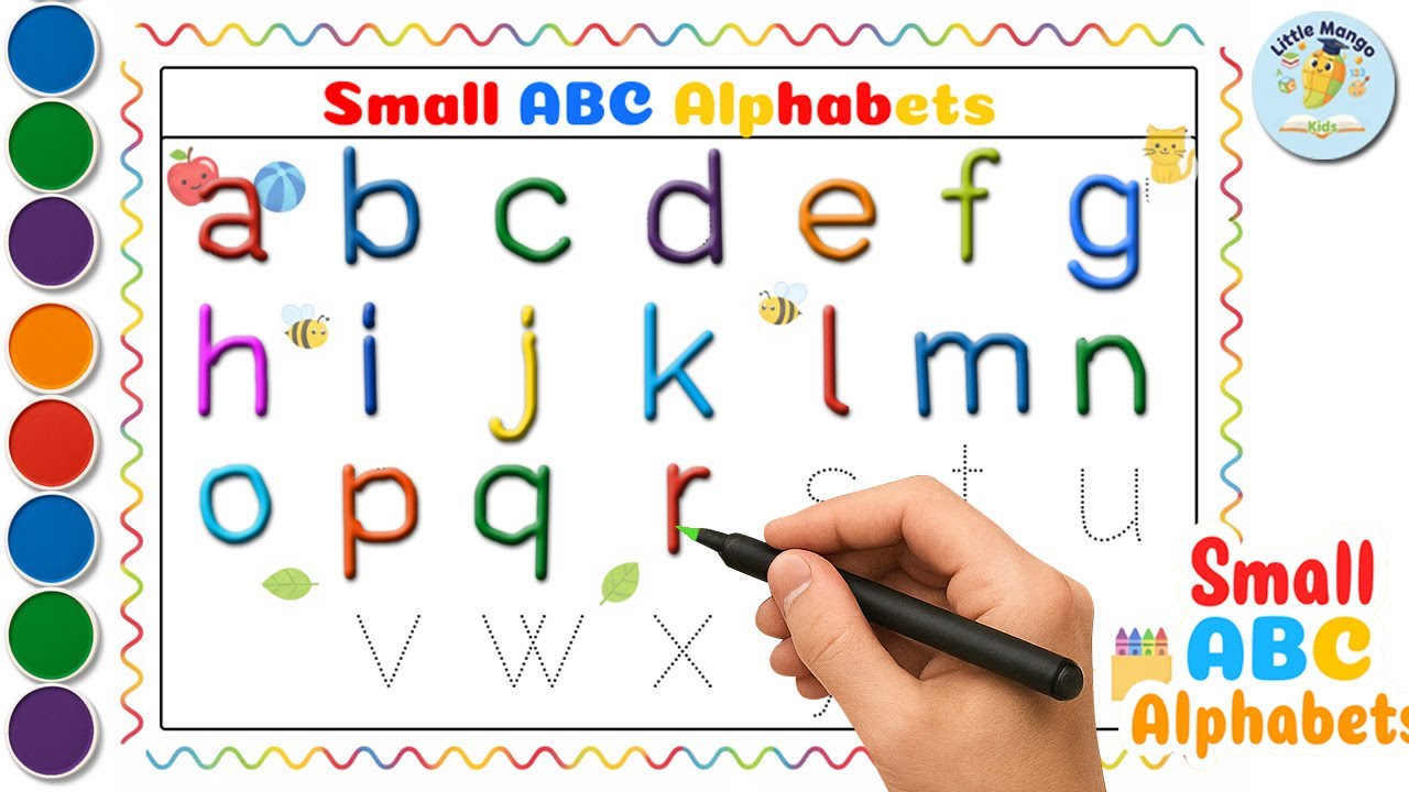 Small Abc Types Learn Small ABC Alphabets for Kids | Lowercase Letters A to Z Learning ...