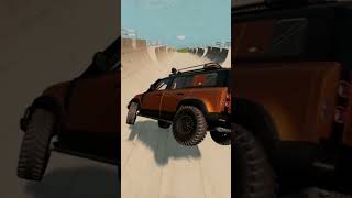 Can a Land Rover Defender Survive a GTA Ramp? 😱 | BeamNG Drive #shorts #beamngdrive #beamng #shorts