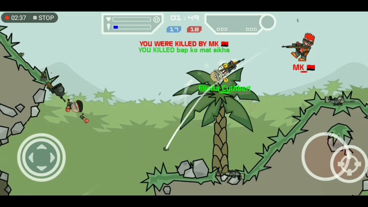 Mini Militia Classic Team Deathmatch (3 vs 3) | Sniper Outpost |