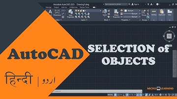 AutoCAD Selection of Objects in Hindi | Urdu
