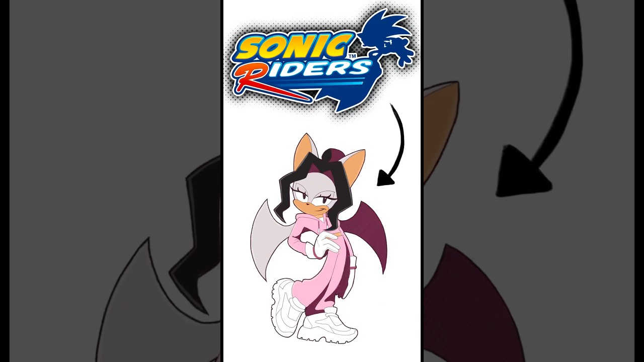 Drawing my best friends sonic sona in sonic riders style! 