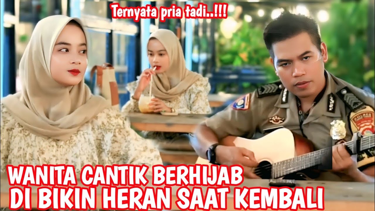 WANITA CANTIK BERHIJAB HERAN SAAT KEMBALI TERNYATA PRIA YANG BERJAKET ADALAH SEORANG POLISI
