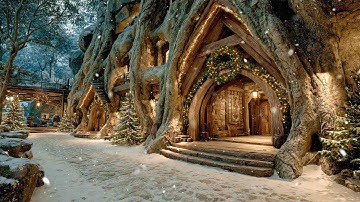 The Ancient Tree Homes of Aeloria | Medieval Celtic Christmas Ambience for Deep Relaxation