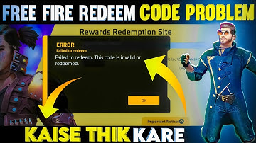 Failed To Redeem. This Code Is Invalid Or Redeemed | Failed To Redeem Problem | Error Failed To Rede