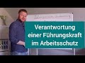 Verantwortung der fhrungskrfte im arbeitsschutz  fachkraft fr arbeitssicherheit