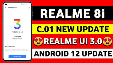 Realme 8i Realme UI 3.0 | Realme 8i Android 12 Update | Realme 8i New Update | Realme 8i Update