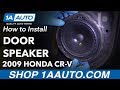 How to Install Replace Front Door Speaker 2009 Honda CR-V