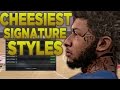 NBA 2K16 - BEST DRIBBLE COMBOS &amp; CHEESIEST SIGNATURE STYLES | STAGE &amp; PARK @JJ2K