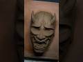 sculpting ONI MASK 👹 #sculpture #oni #art #mask