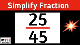 How to simplify the fraction 25/45 | 25/45 Simplified