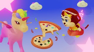 &quot;Magical Unicorn Pizza:🦄:🍕:&quot;Fairy wants to eat pizza:🍕 :3D Creation