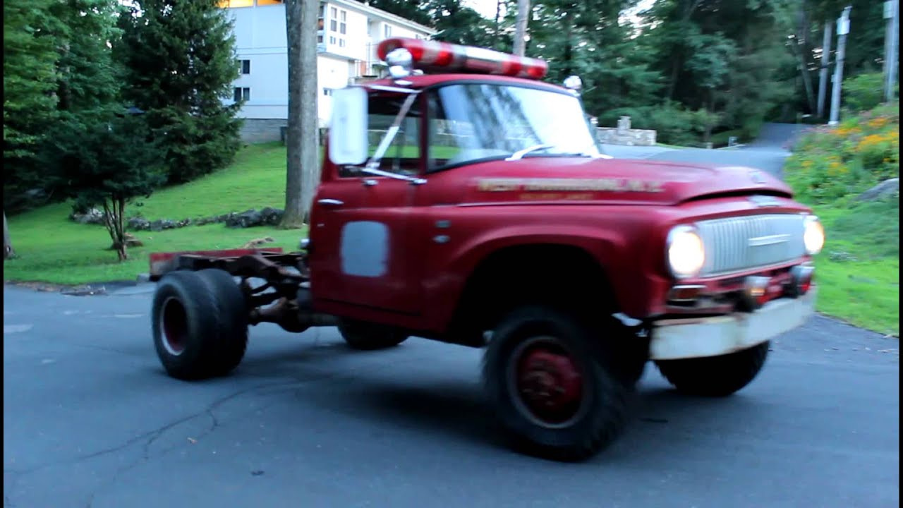 1965 international 1300 cab & chassis dually burnout!!! - YouTube